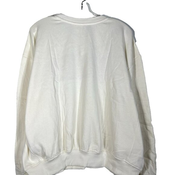 WICKED Womens Glittering Stars Sweatshirt Large Cream - Picture 6 of 12